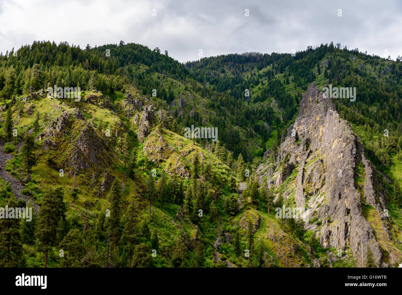 Sägezahn Berge Stockfoto