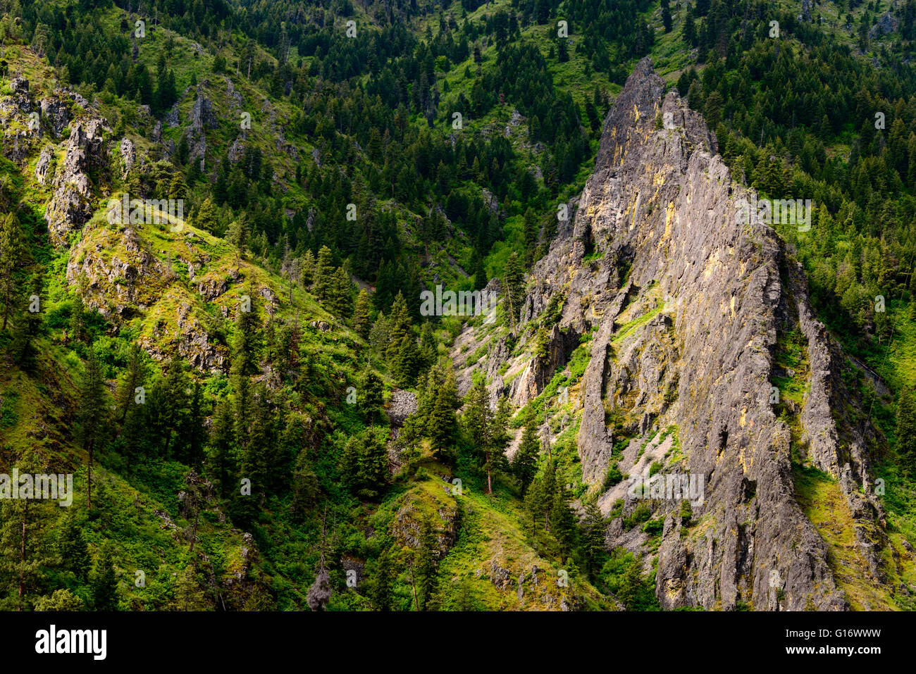 Sägezahn Berge Stockfoto