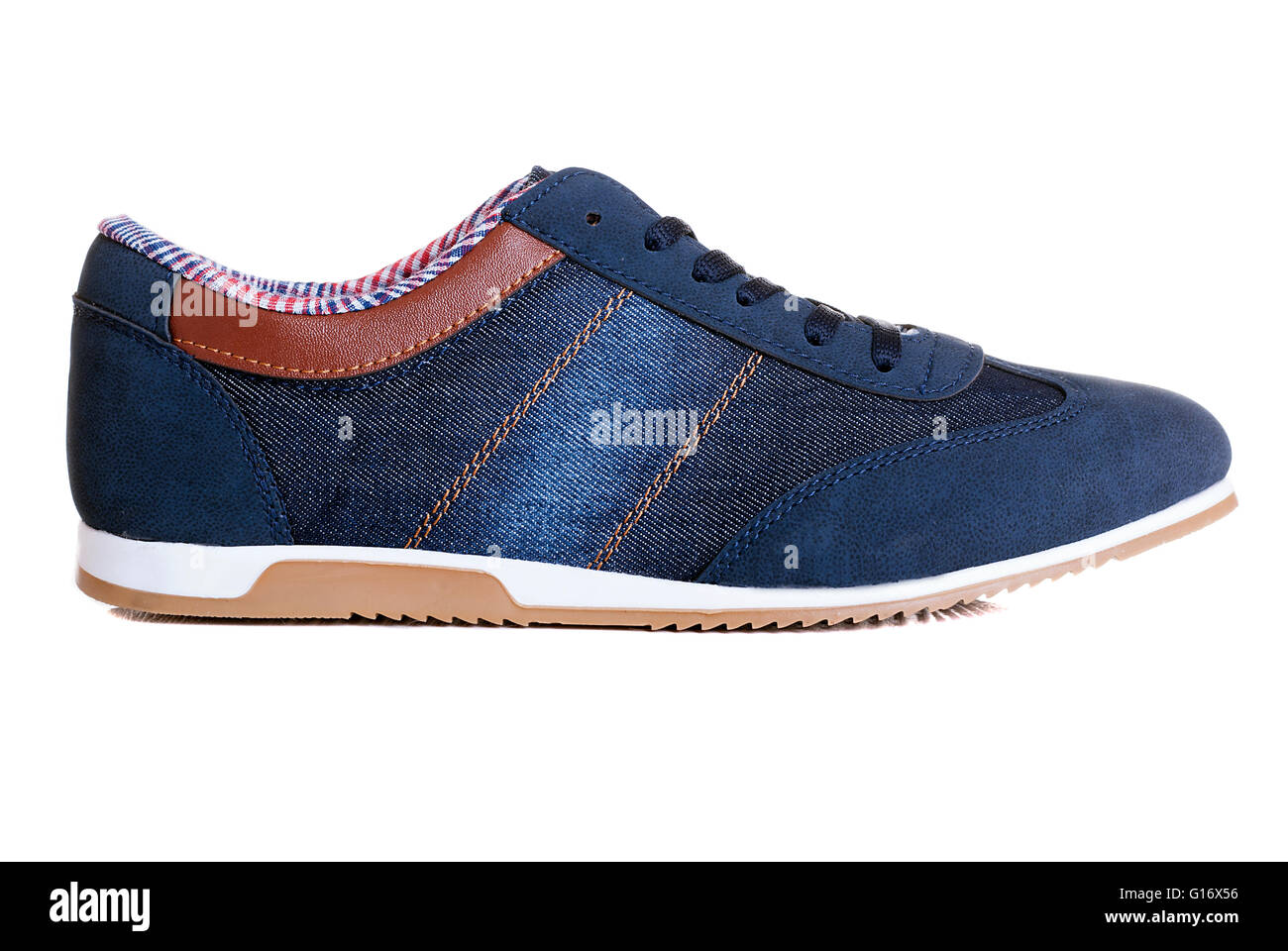Schuhe-Denim isoliert Stockfoto