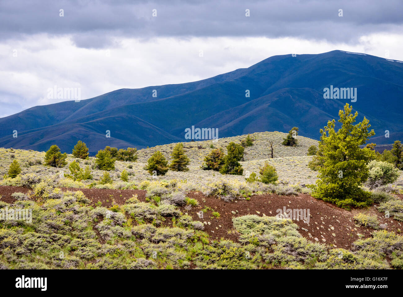 Krater des Moon Nationalmonument and Preserve Stockfoto