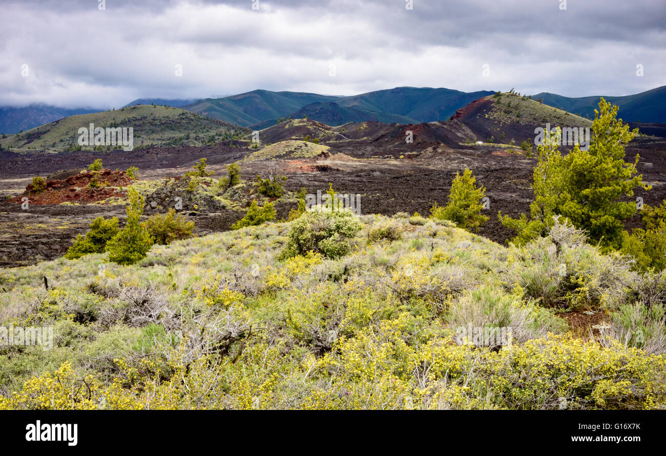 Krater des Moon Nationalmonument and Preserve Stockfoto