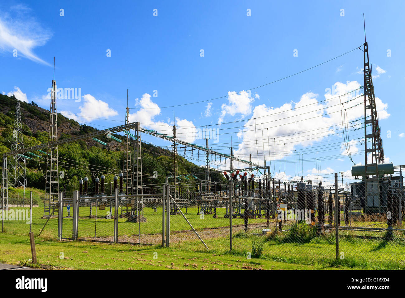 Außenansicht der elektrischen Unterstation Model Release: Nein Property Release: Nein. Stockfoto