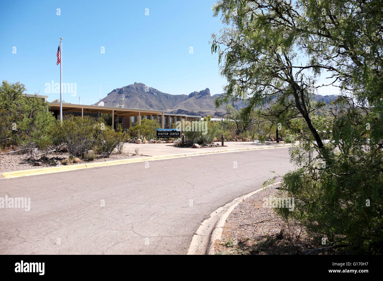 Panther Junction Besucherzentrum im Big Bend National Park. Stockfoto