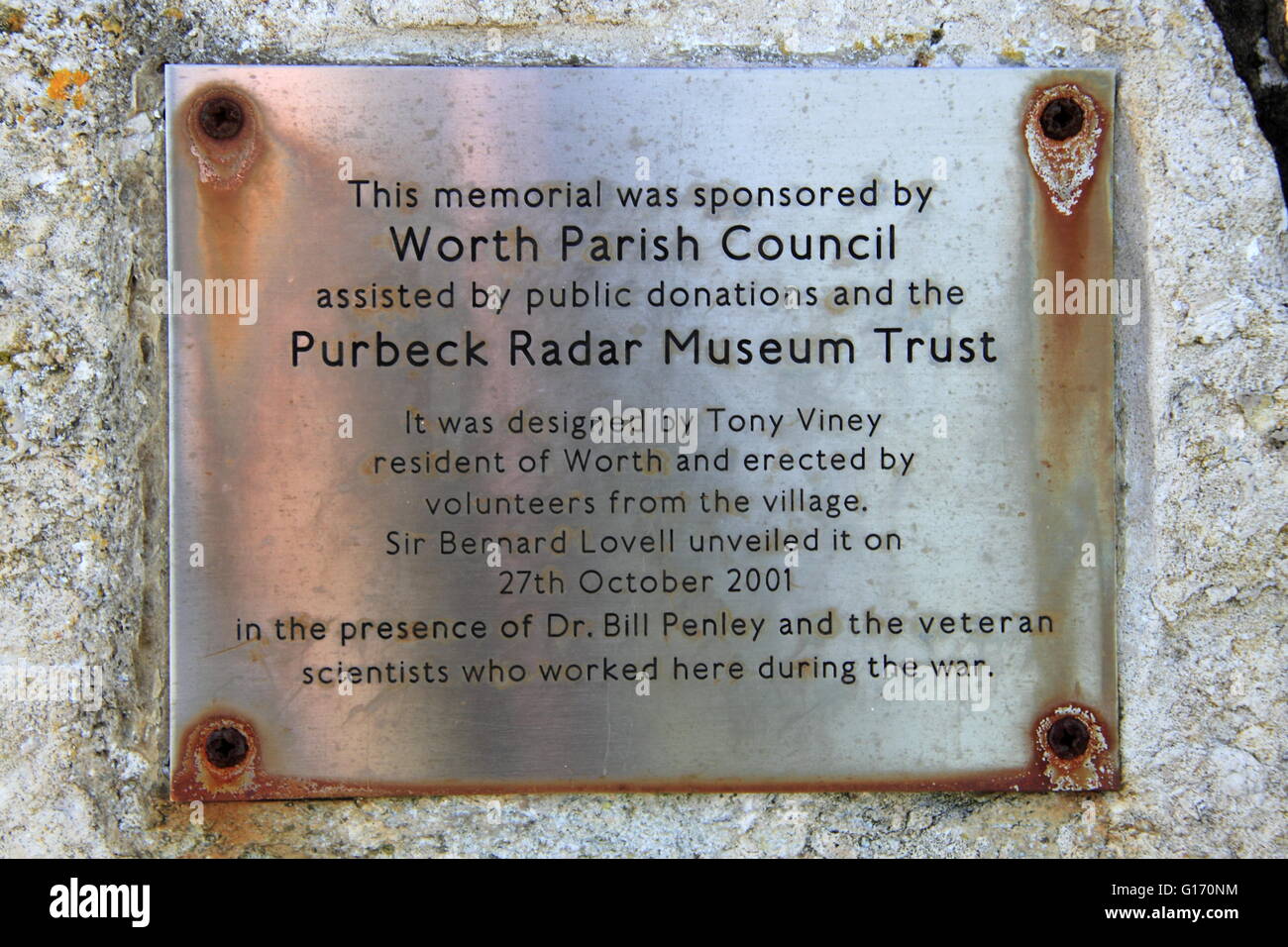 Radar-Denkmal, St. Aldhelm Kopf Wert Matravers, Jurassic Coast, Dorset, England, Großbritannien, Vereinigtes Königreich UK, Europa Stockfoto