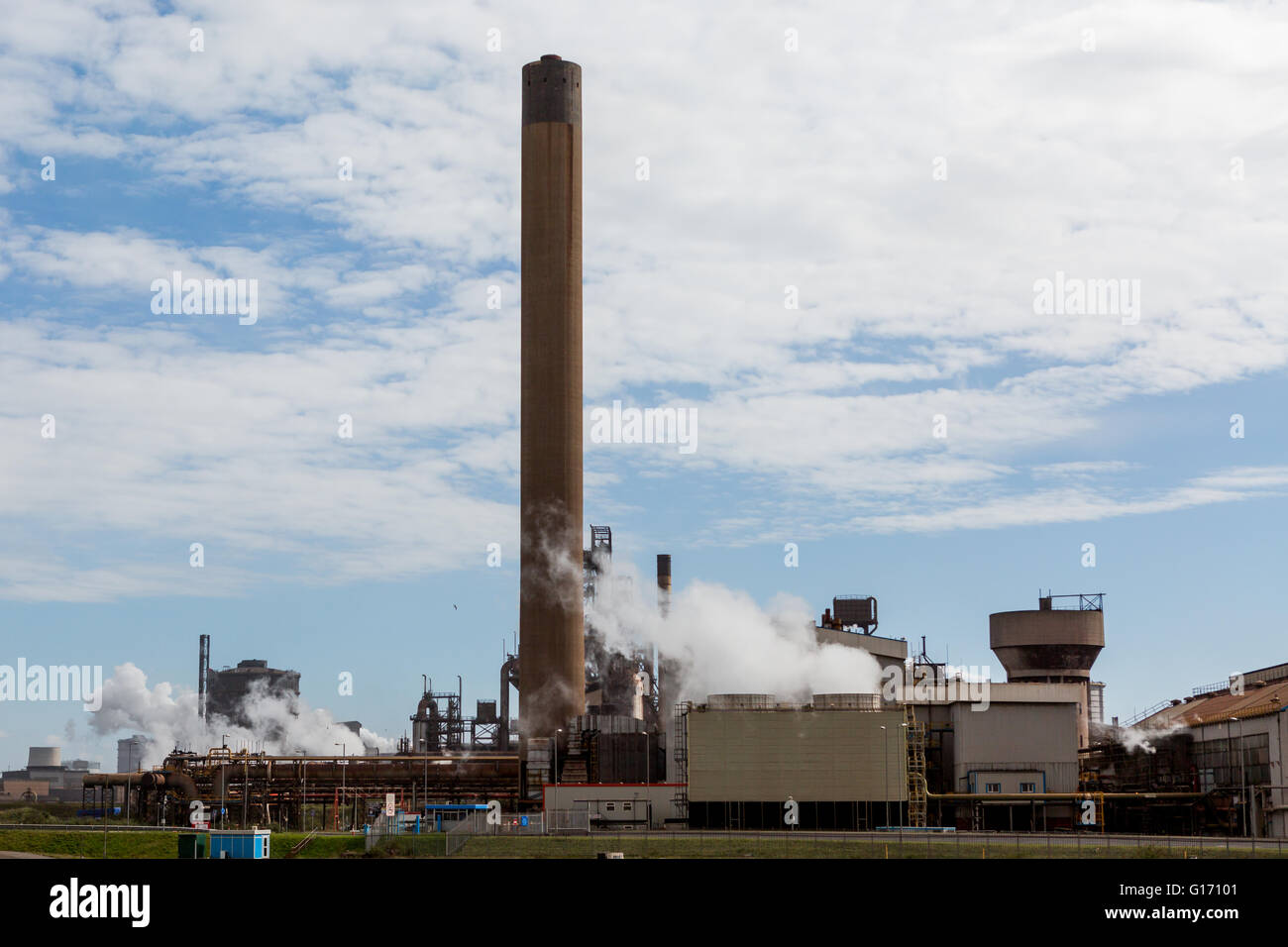 Tata Steel bei Port Talbot Steel arbeitet Wales Stockfoto