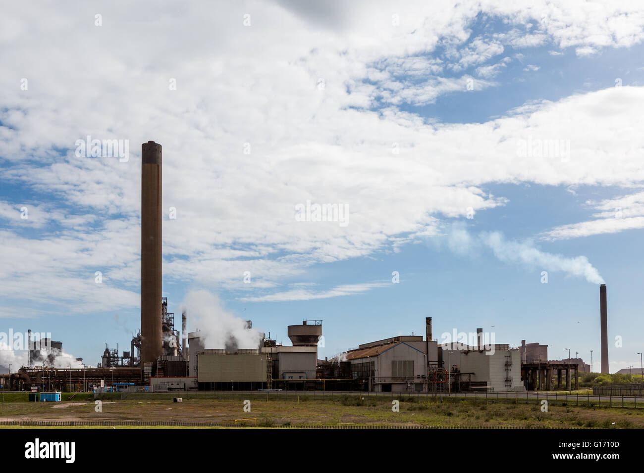 Tata Steel bei Port Talbot Steel arbeitet Wales Stockfoto