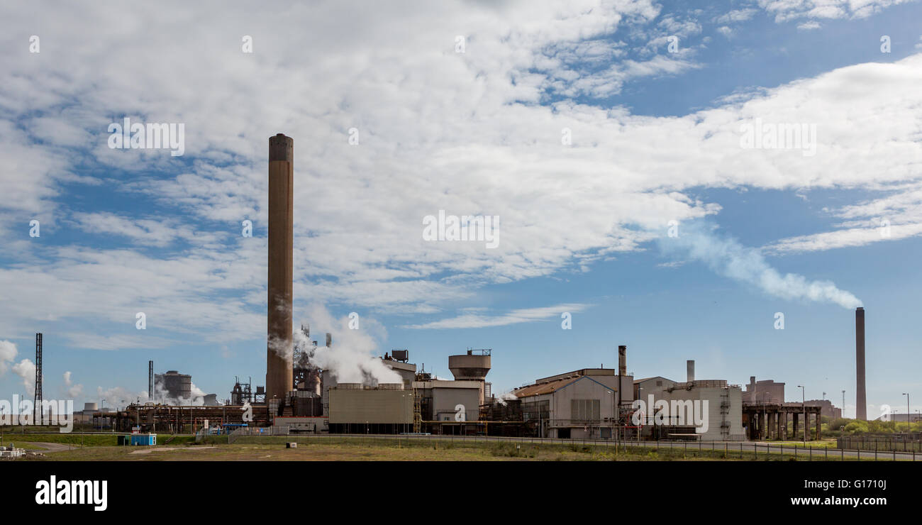 Tata Steel bei Port Talbot Steel arbeitet Wales Stockfoto