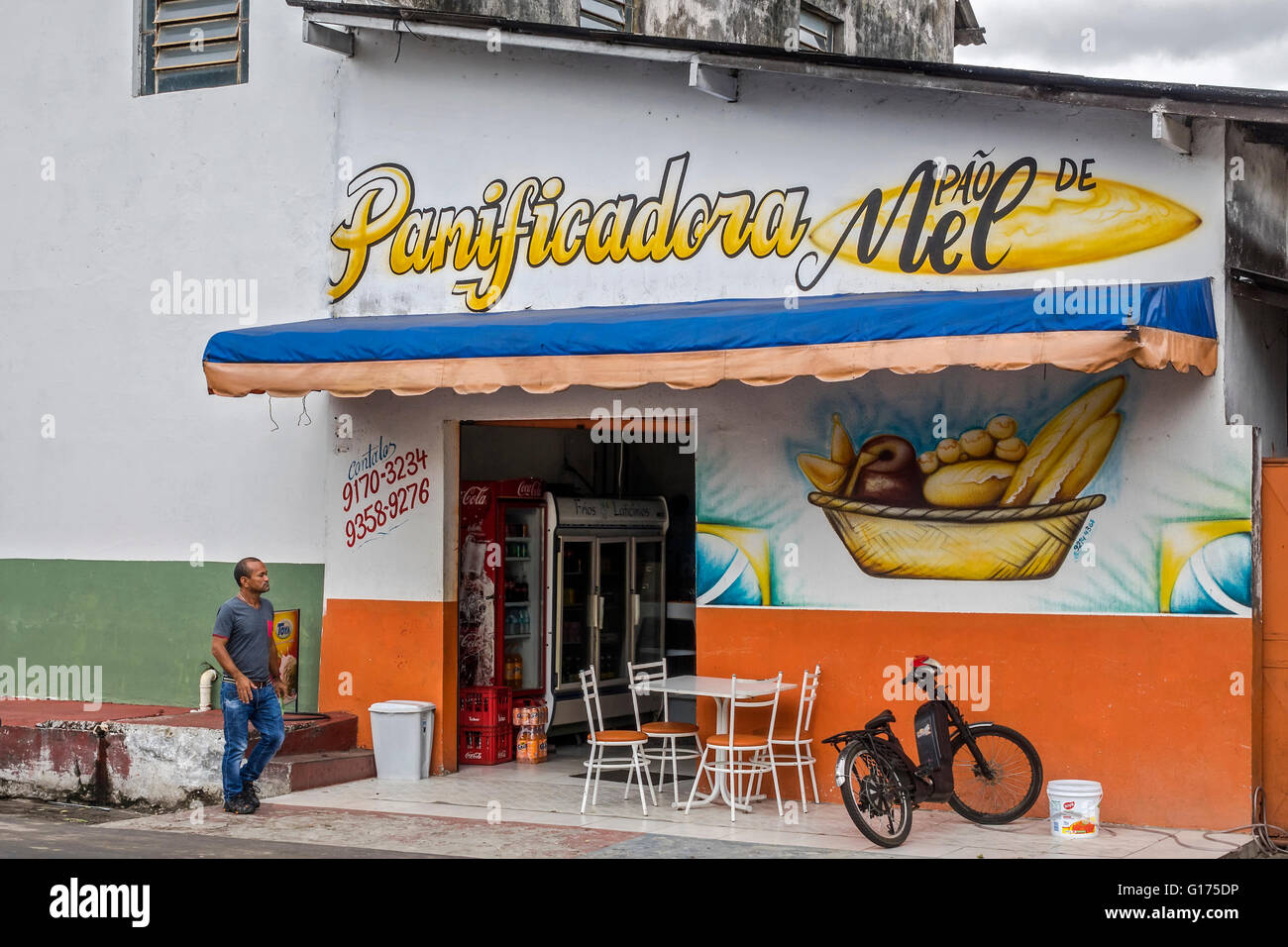 Cafe Shops Parintins Brasilien Stockfoto
