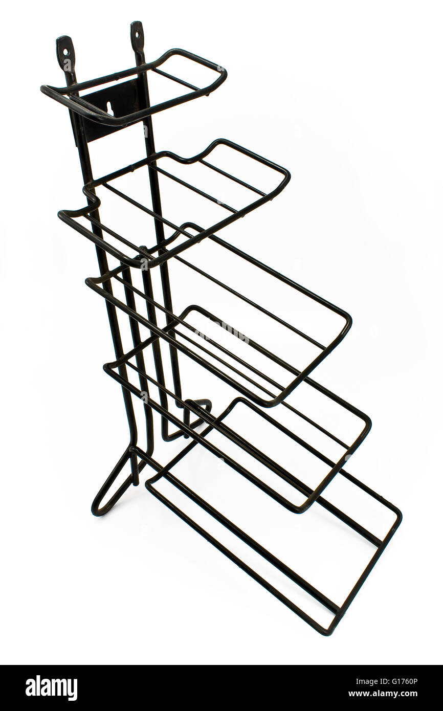 Schwarze Metall-Bügel-rack Stockfoto