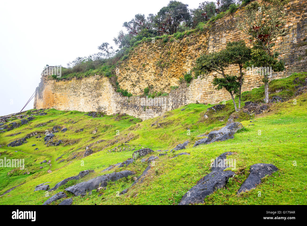 Alte Festung von Kuelap in Peru Stockfoto