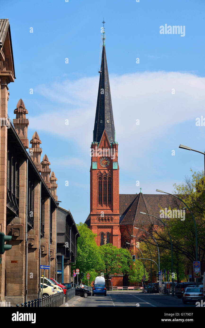 Lutherkirche, Buelowstrasse, Schöneberg, Berlin, Deutschland / Schöneberg, Bülowstraße Stockfoto