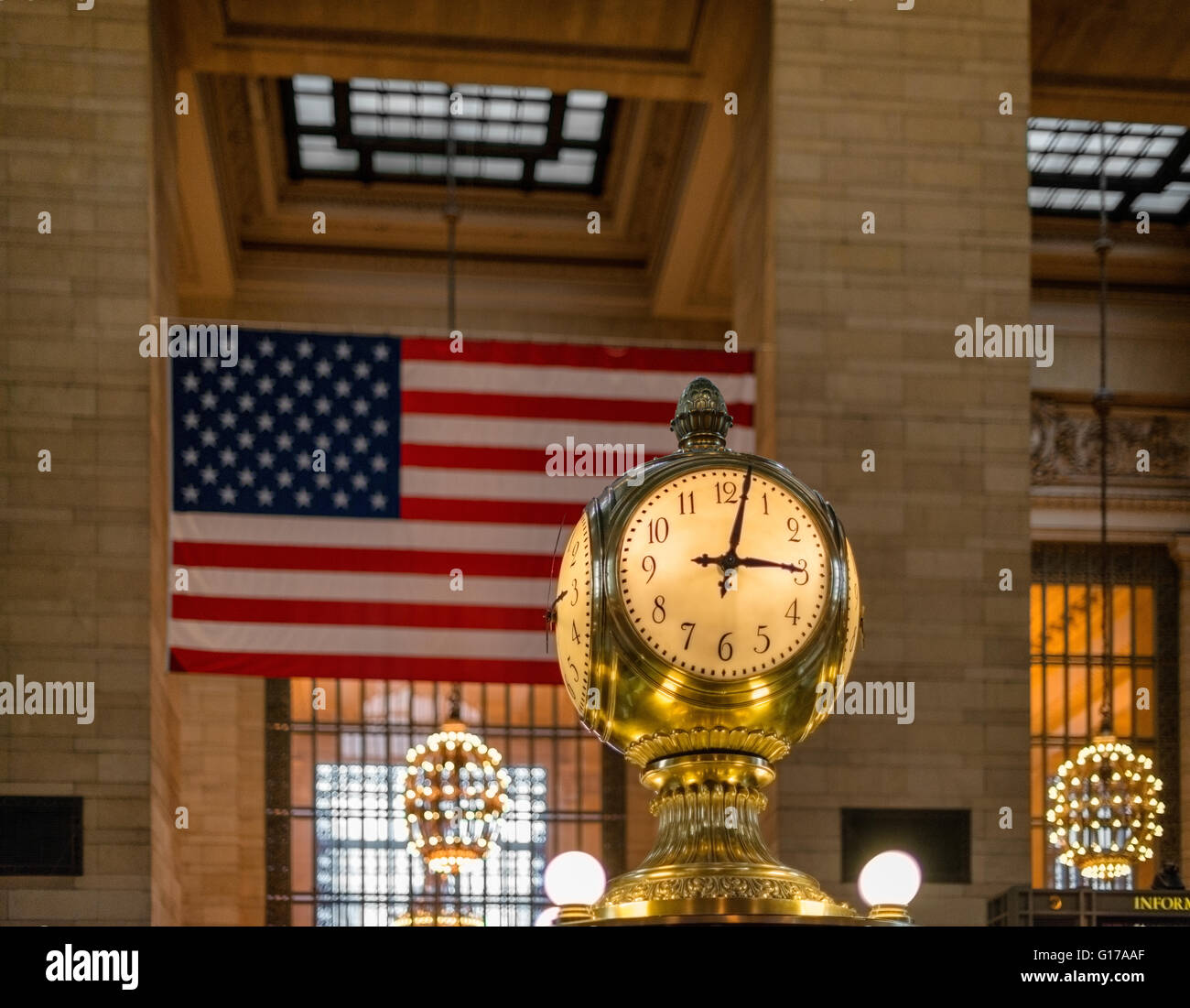Uhr in New York Grand Central Station Rathaus Stockfoto