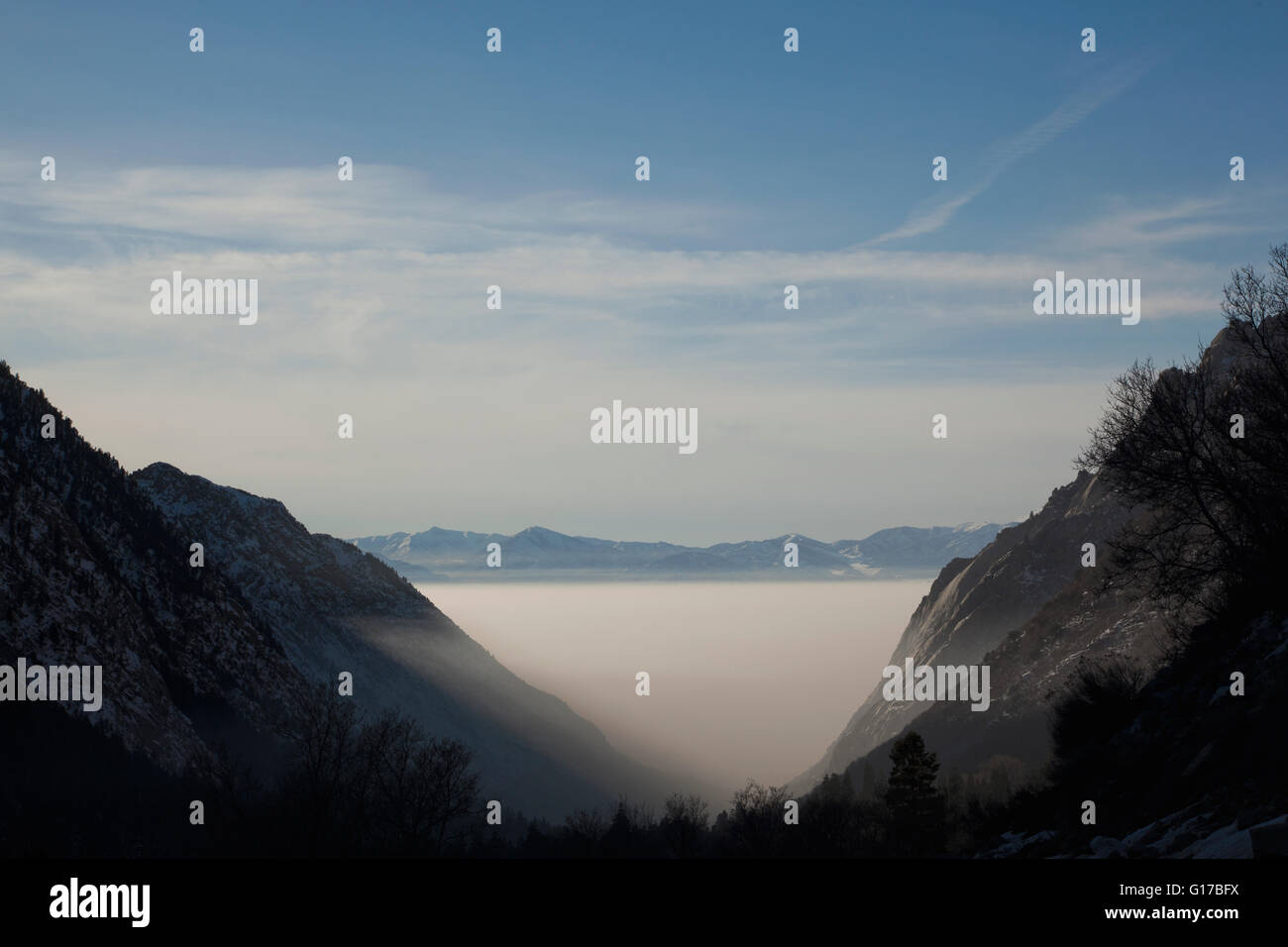 Blick von Little Cottonwood Canyon in Salt Lake City, Utah, USA Stockfoto