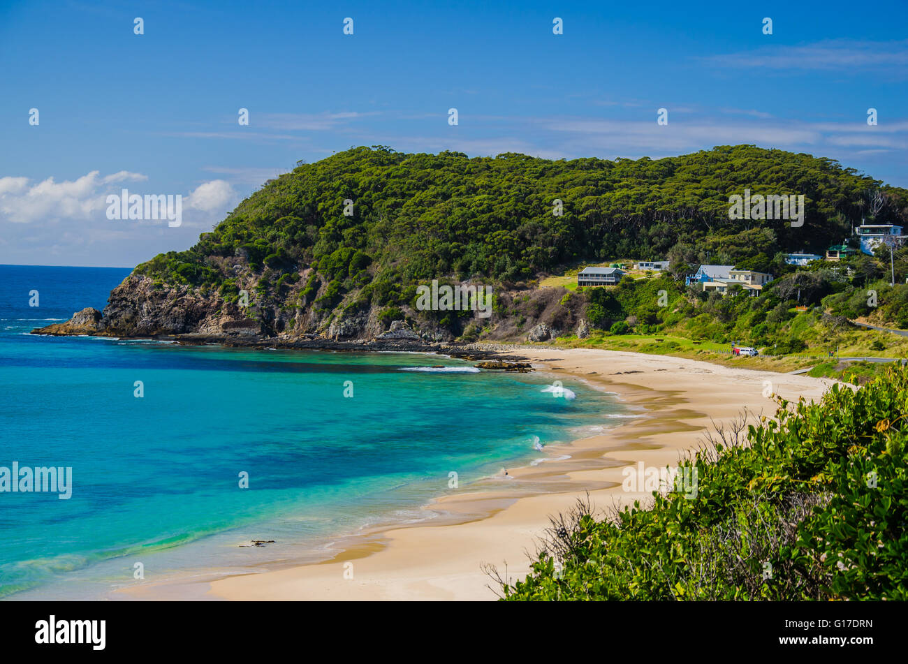 Seal Rocks, NSW, Australien. Stockfoto