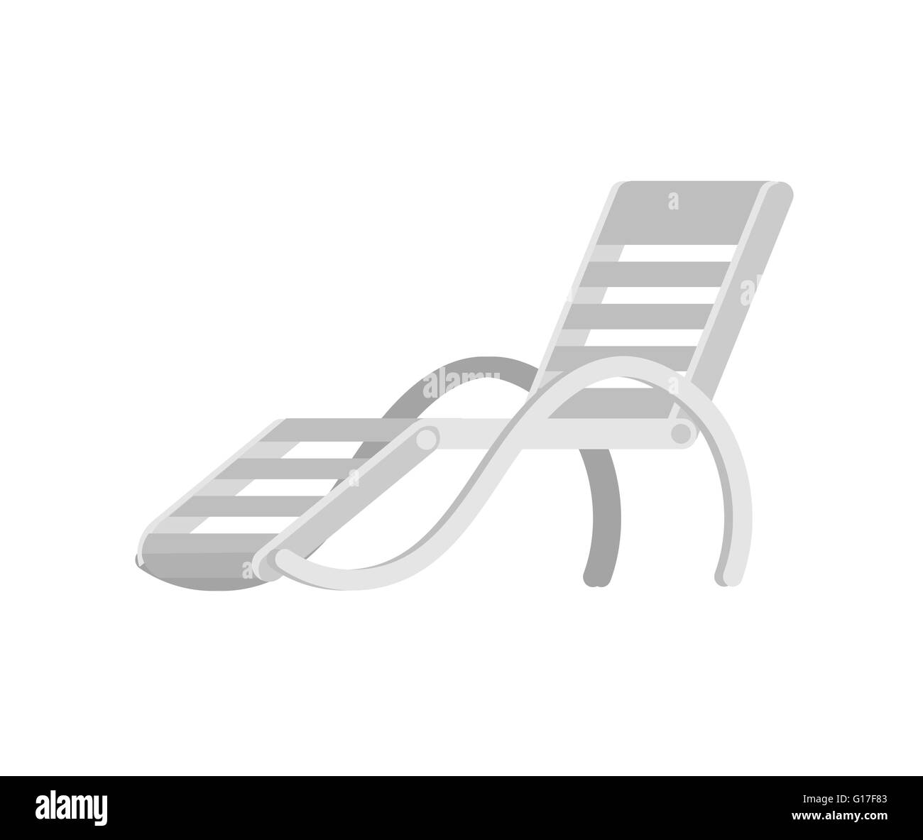 Chaiselongue aus Holz Strand Stock Vektor