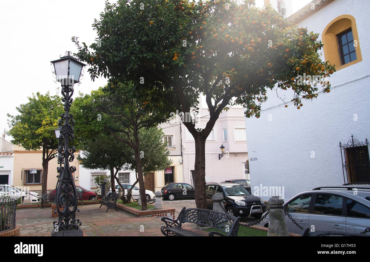 Ruhigen attraktiven Platz in Algeciras Stadt in Südspanien. Stockfoto