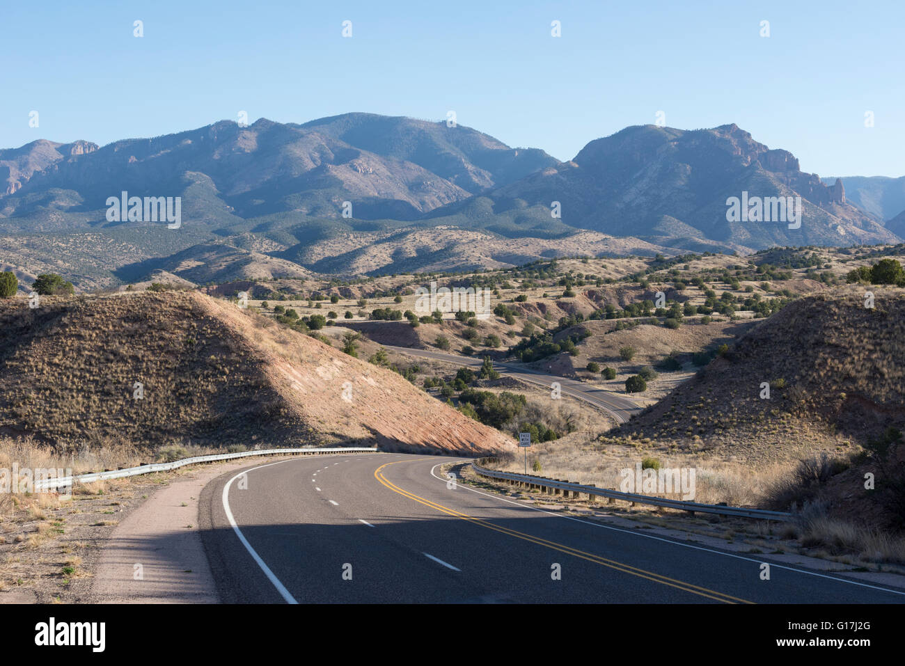 Scenic Highway 180 in Gila National Forest, New Mexico. Stockfoto