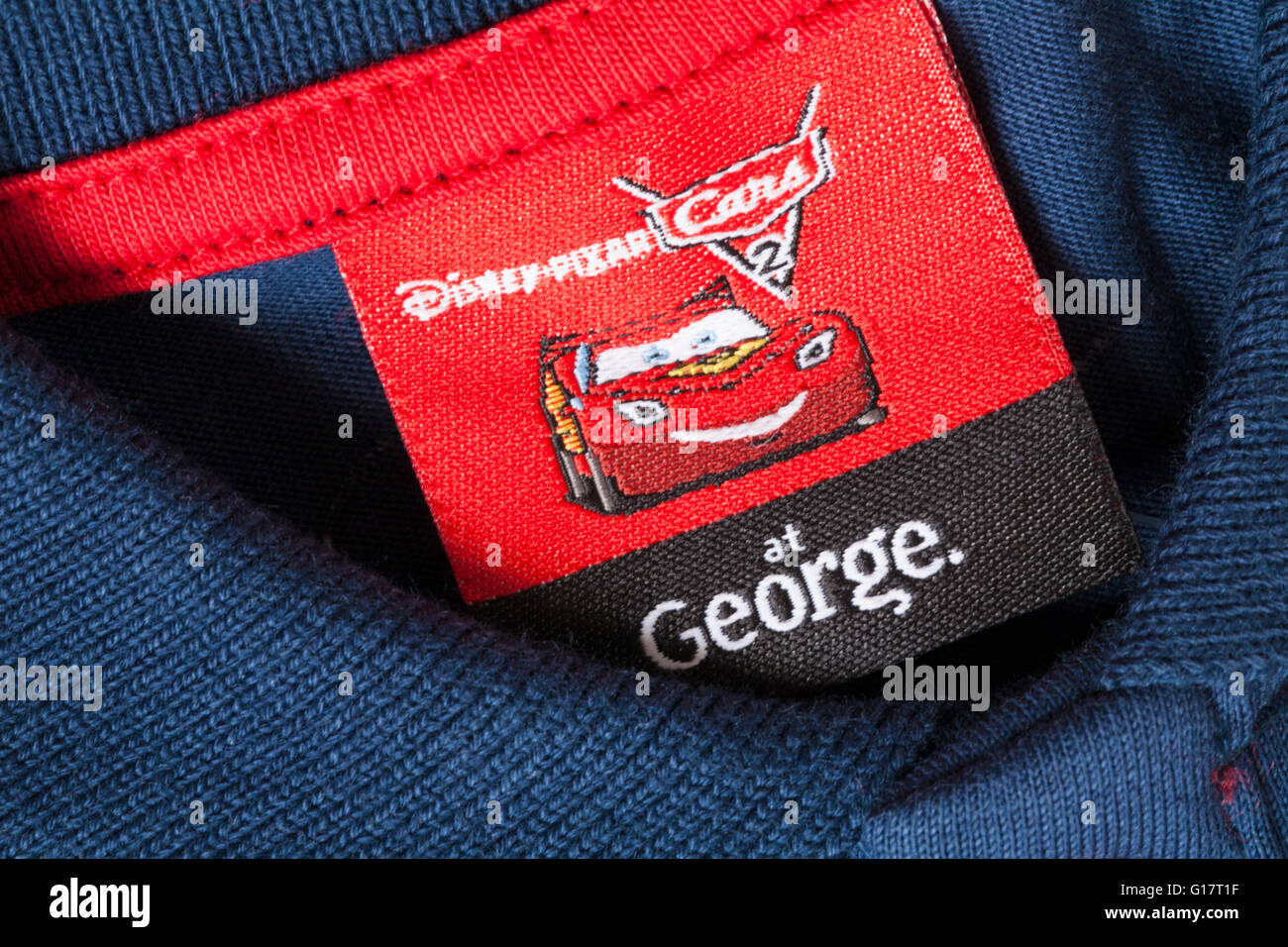 Disney Pixar Cars 2 bei George Label bei jungen T-shirt Stockfoto