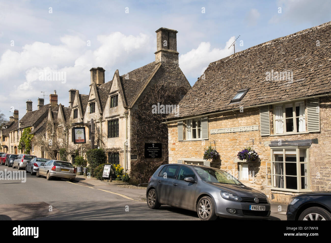 Das Bay Tree Hotel in Sheep Street, Burford, Oxfordshire, Vereinigtes Königreich Stockfoto