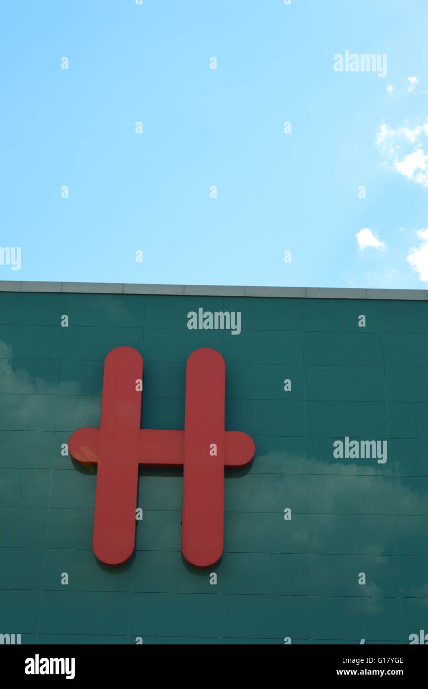 Logo der gewöhnungsbedürftig Stockfoto