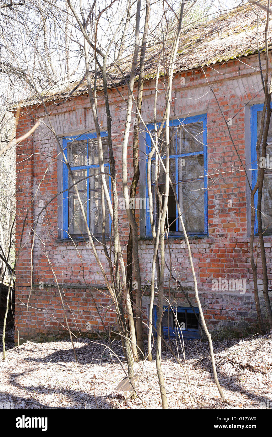 Verlassene Gebäude des Kindergarten Kopacze, Tschernobyl, Ukraine Stockfoto