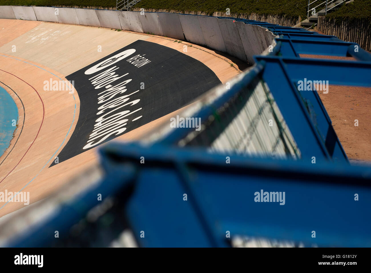 Eine Ansicht des Velodrome André-Pétrieux, Roubaix, Frankreich Stockfoto