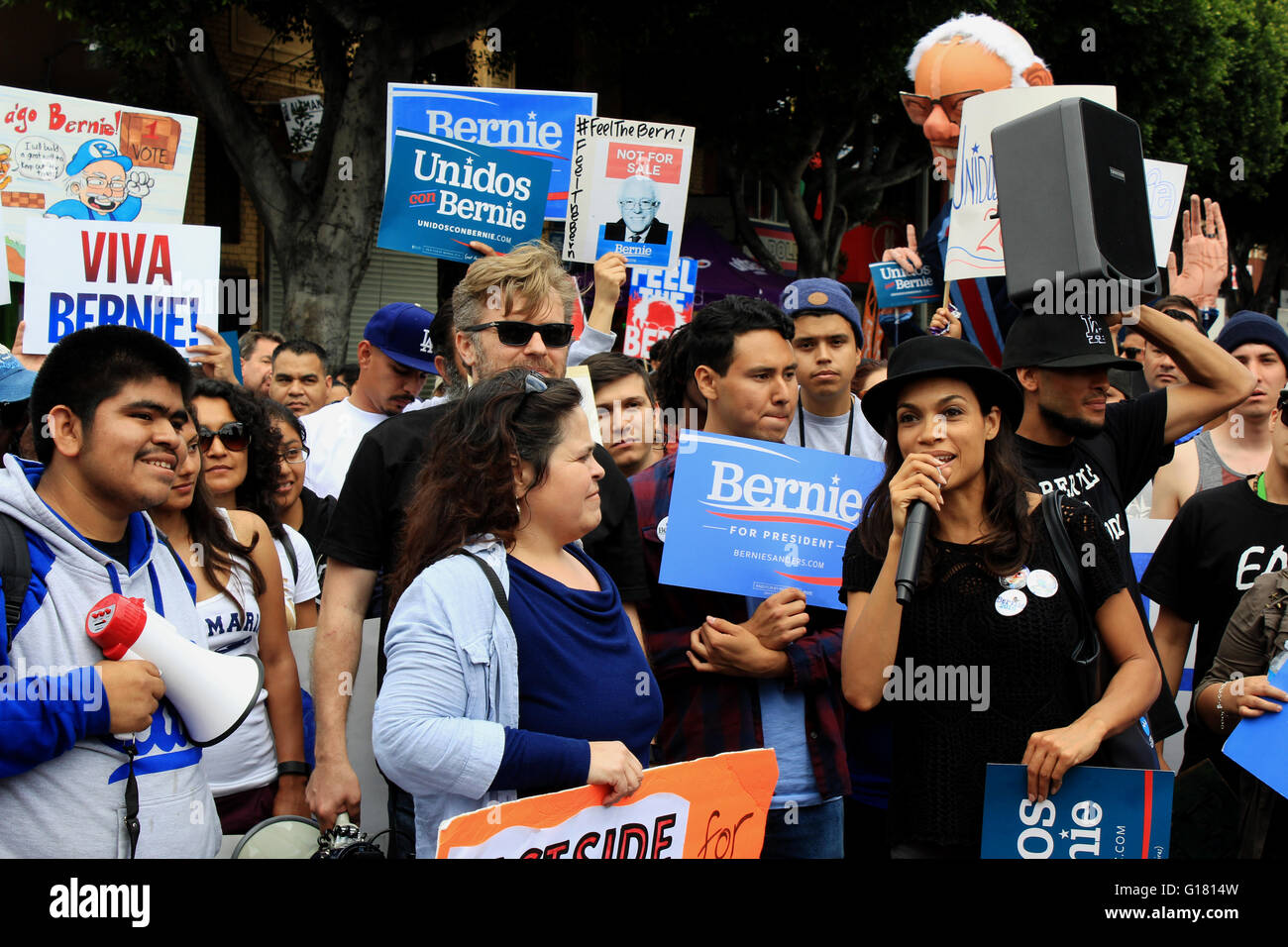 Bernie Sanders marschieren in East l.a. Brian Mcguire Stockfoto