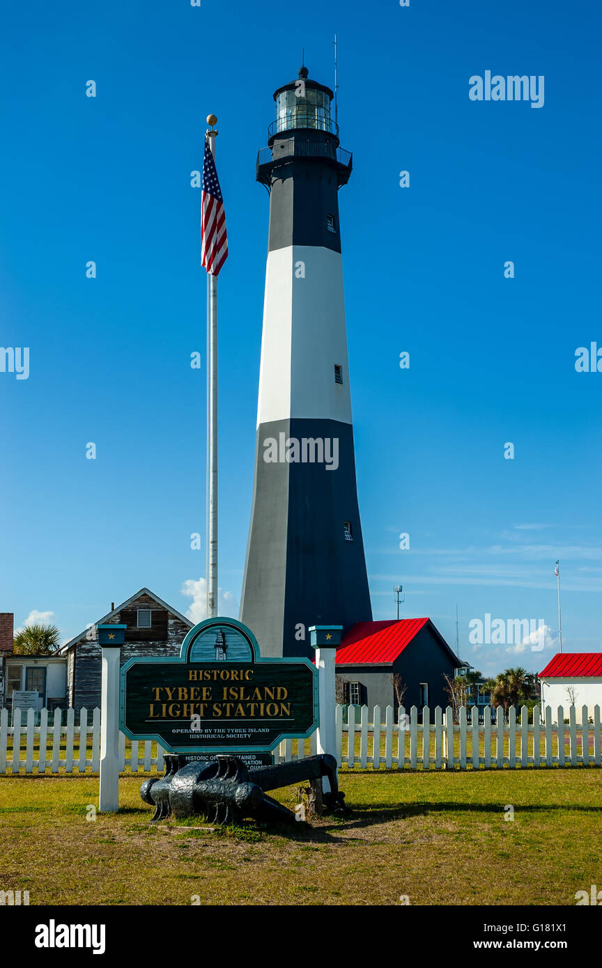 Tybee Island Light Station Georgia Stockfoto