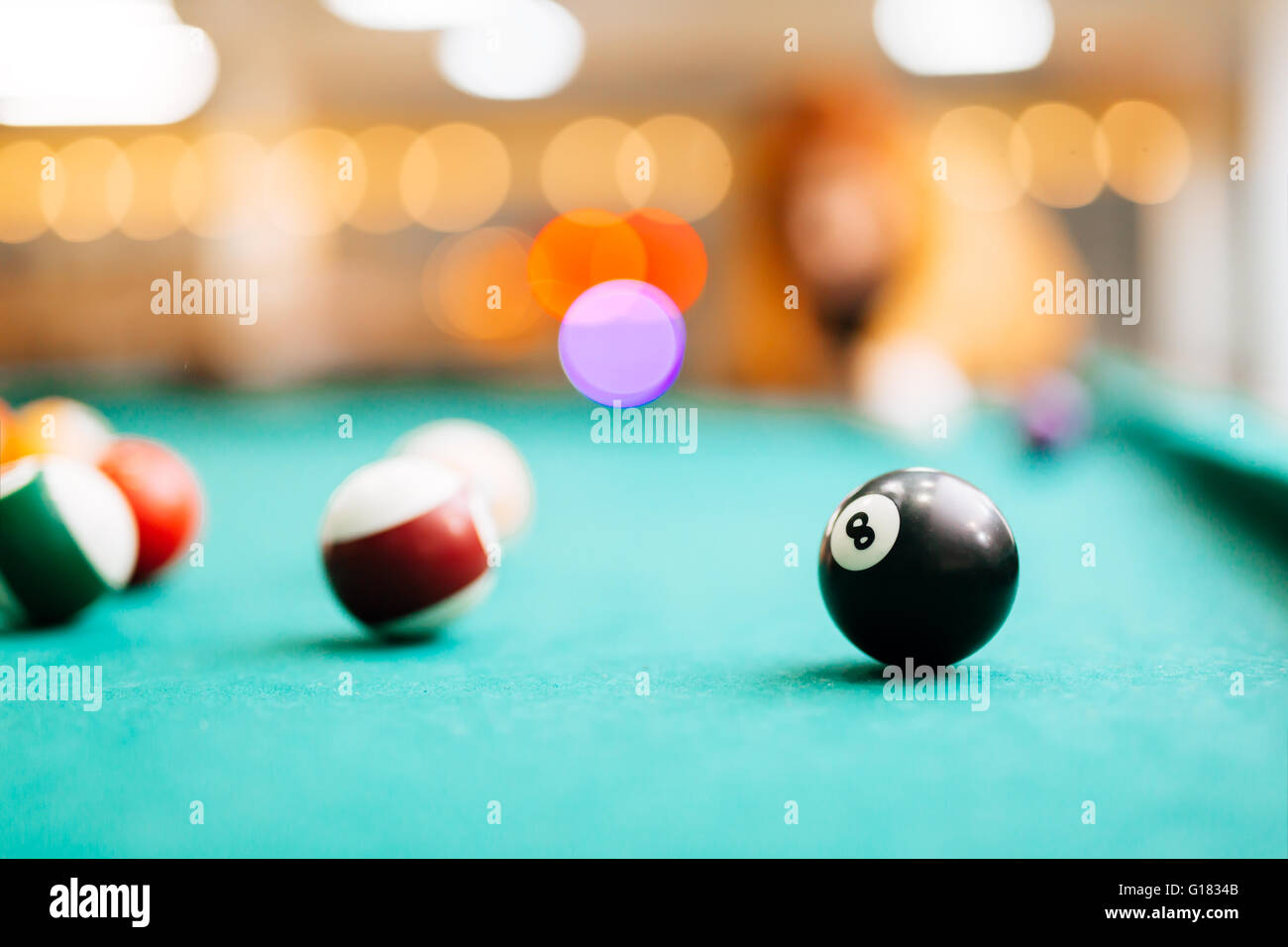 Snooker-acht-Ball-pool Stockfoto