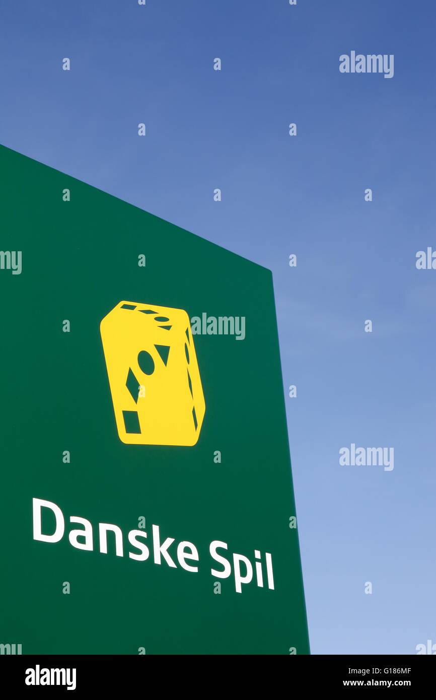 Danske Spil Logo auf einem panel Stockfoto