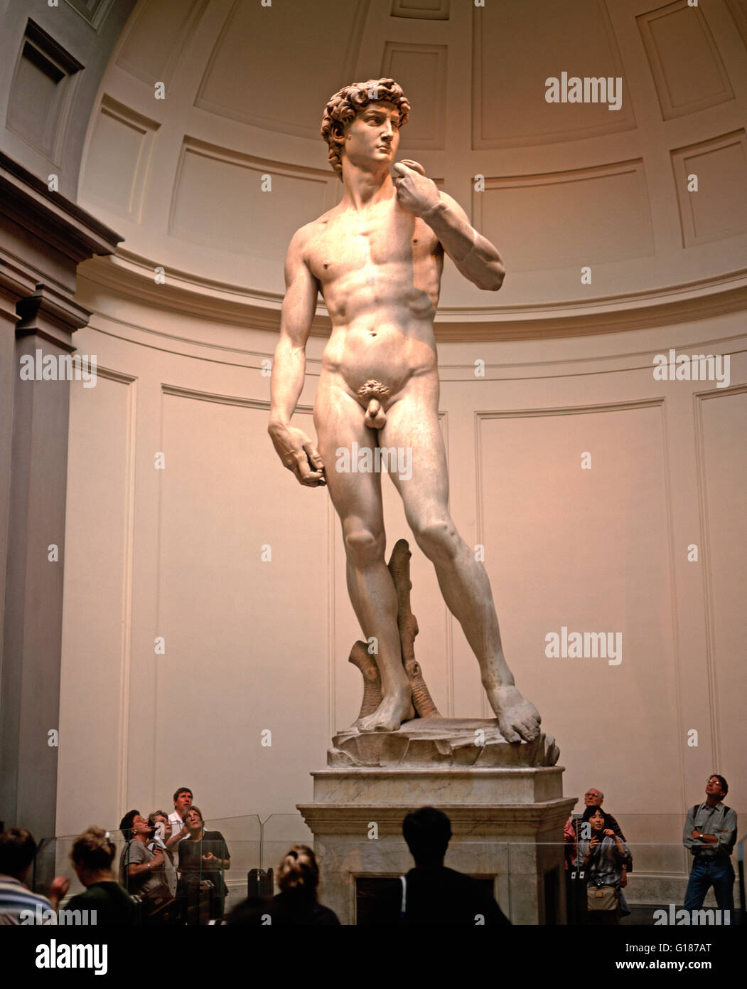 Statue des David von Michelangelo in der Galeria Dell Accademia, Florenz, Toskana, Italien Stockfoto