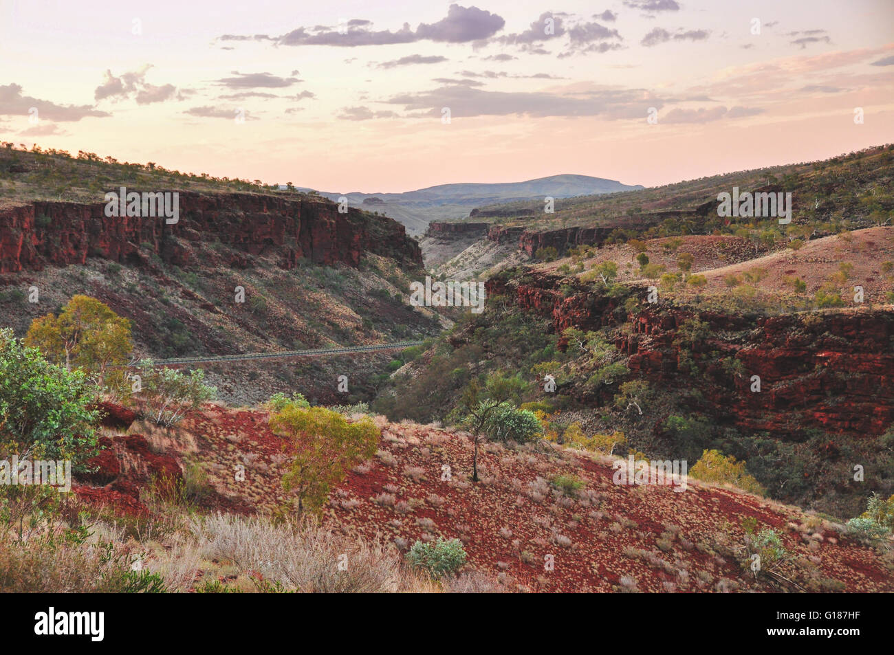 Suche in der Nähe von Karijini-Nationalpark in Western Australia Stockfoto