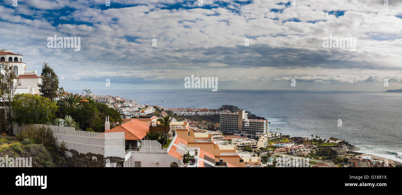 DDie Stadt von Los Gigantes, Teneriffa, Kanarische Inseln Stockfoto
