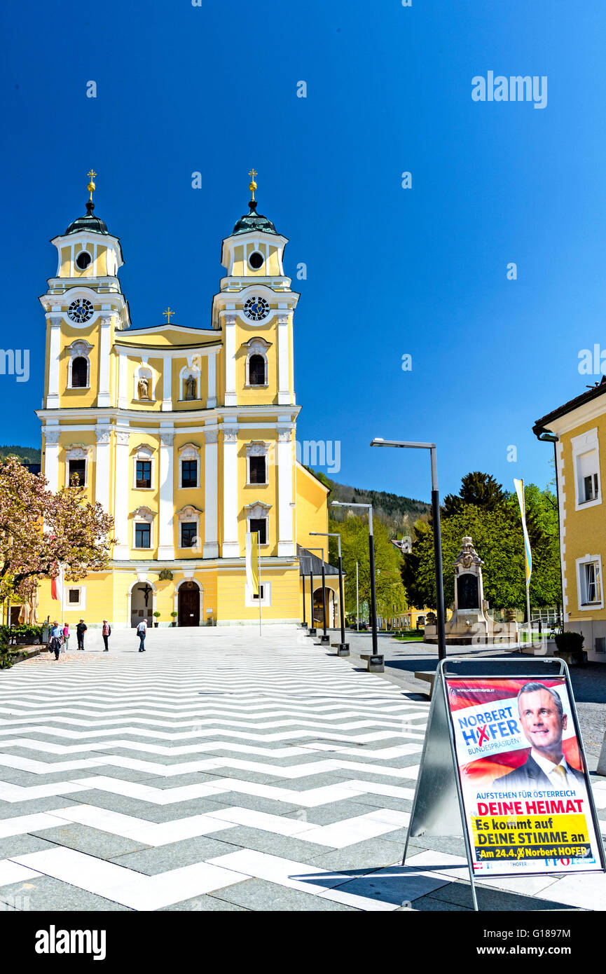 Basilika St. Michael, Mondsee, Salzkammergut, Österreich; St. Michael in Mondsee, Österreich Stockfoto