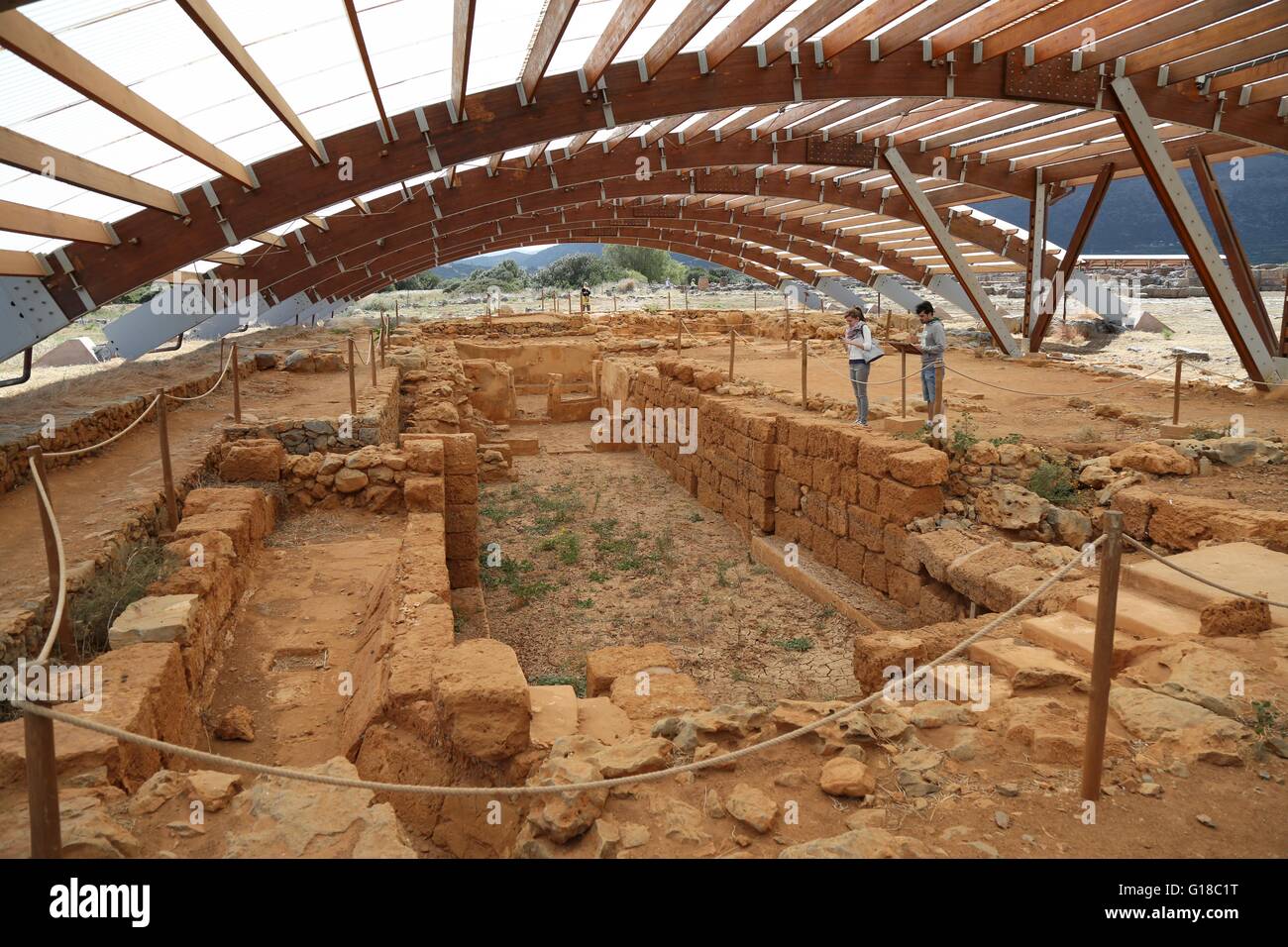 Minoischen Palast von Malia auf der griechischen Insel Kreta. Bild James Boardman Stockfoto