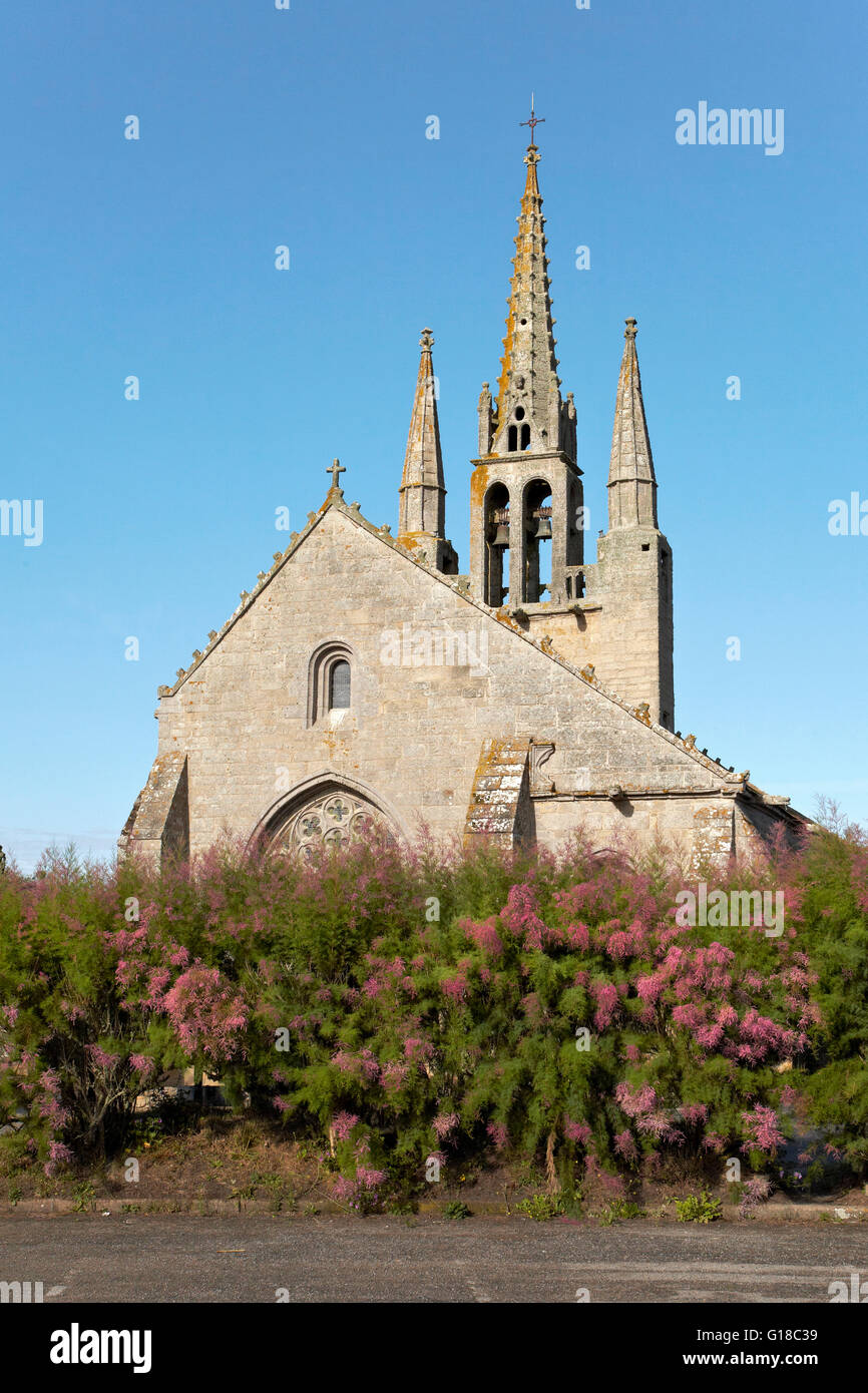 Chapelle de Tronoën. Finistere. Bretagne. Frankreich. Stockfoto