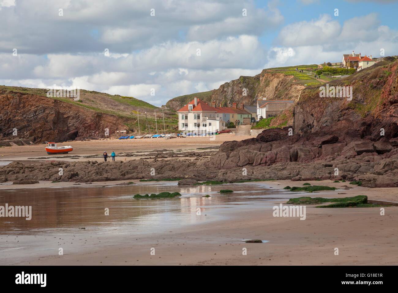 Hope Cove Beach, Devon, England Stockfoto
