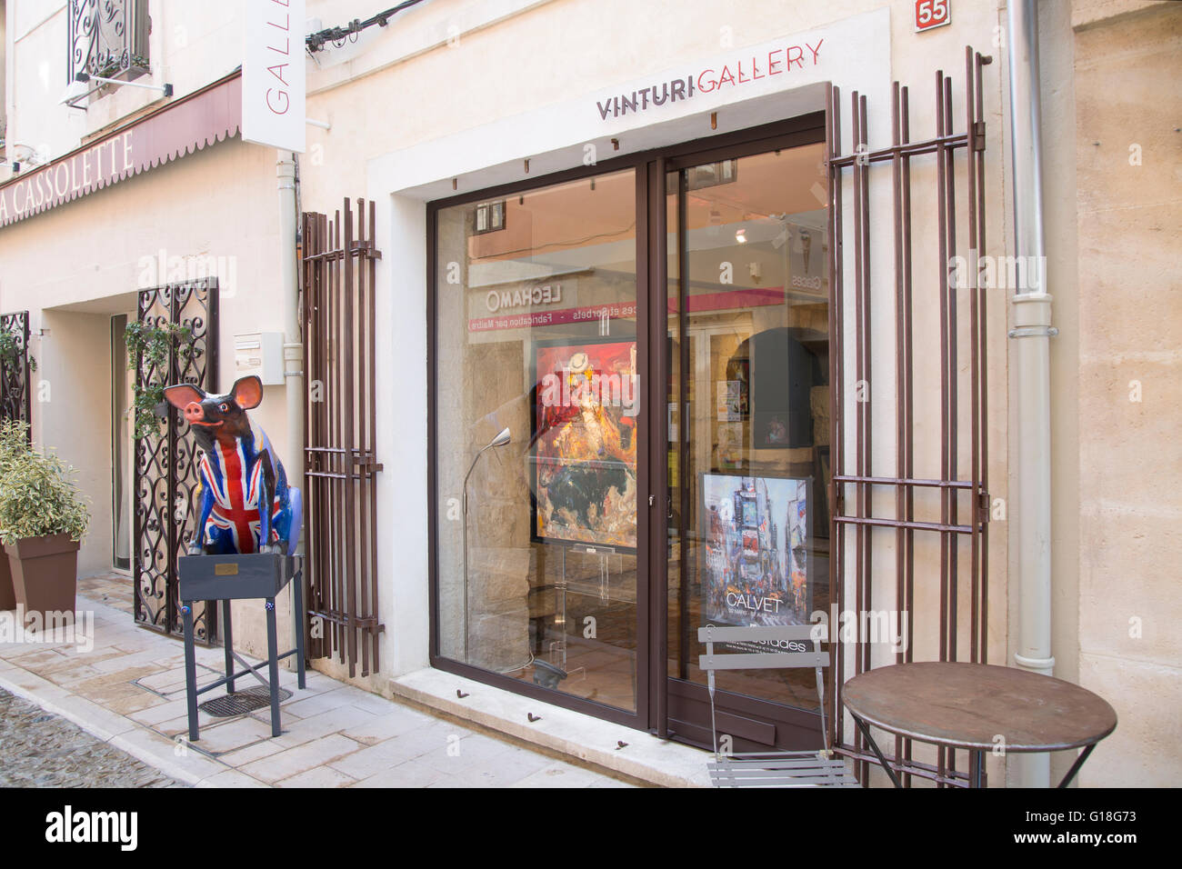 Vinturi-Galerie, Saint Remy de Provence; Frankreich Stockfoto