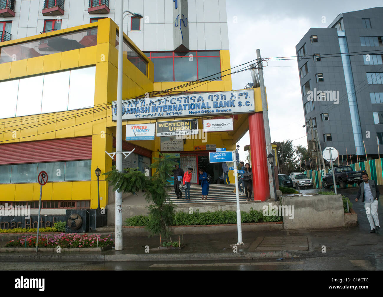 Awash internationale Bank, Addis Abeba Region, Addis Ababa, Äthiopien Stockfoto