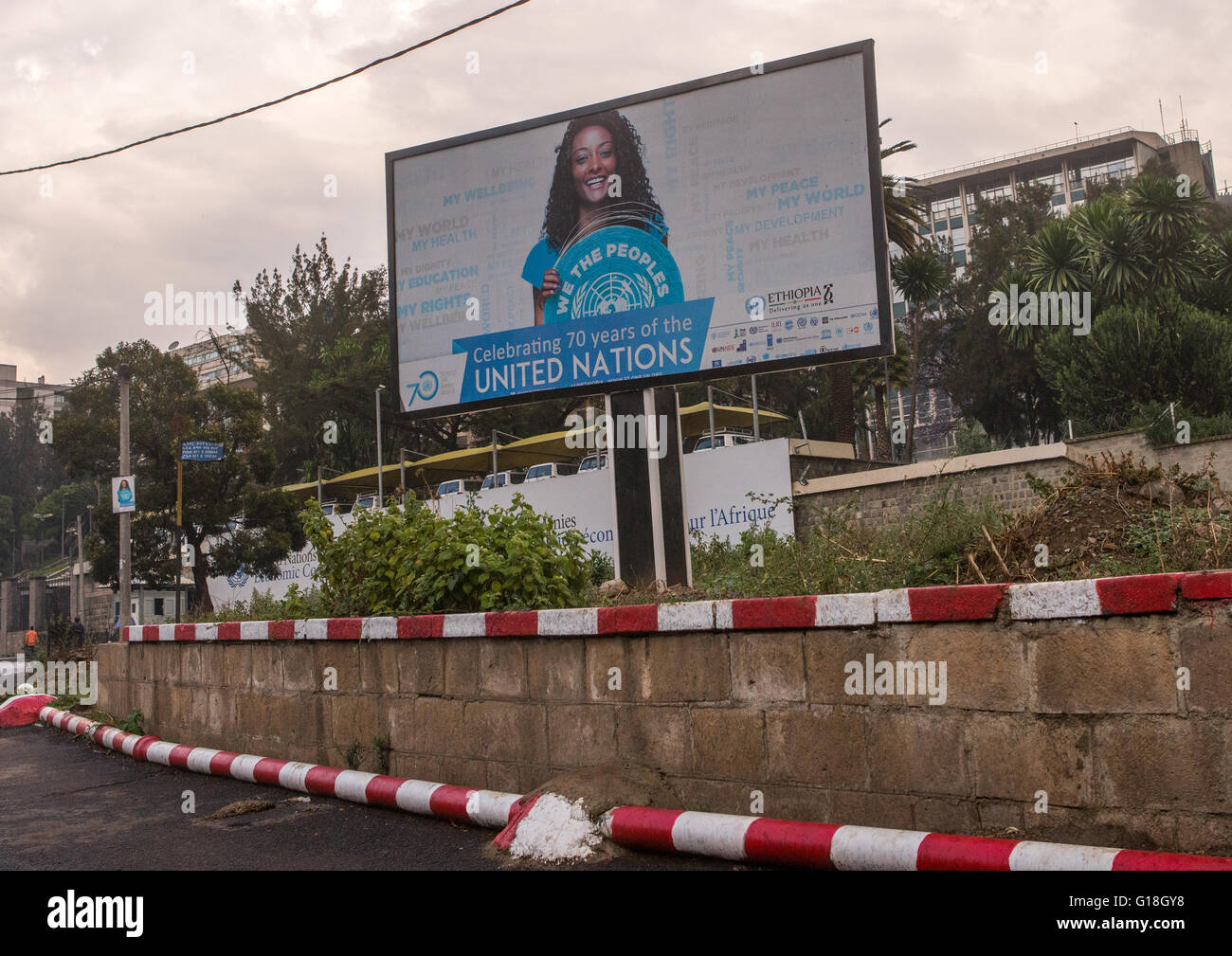 Sitz der Wirtschaftskommission der Vereinten Nationen für Afrika, Addis Abeba Region, Addis Ababa, Äthiopien Stockfoto