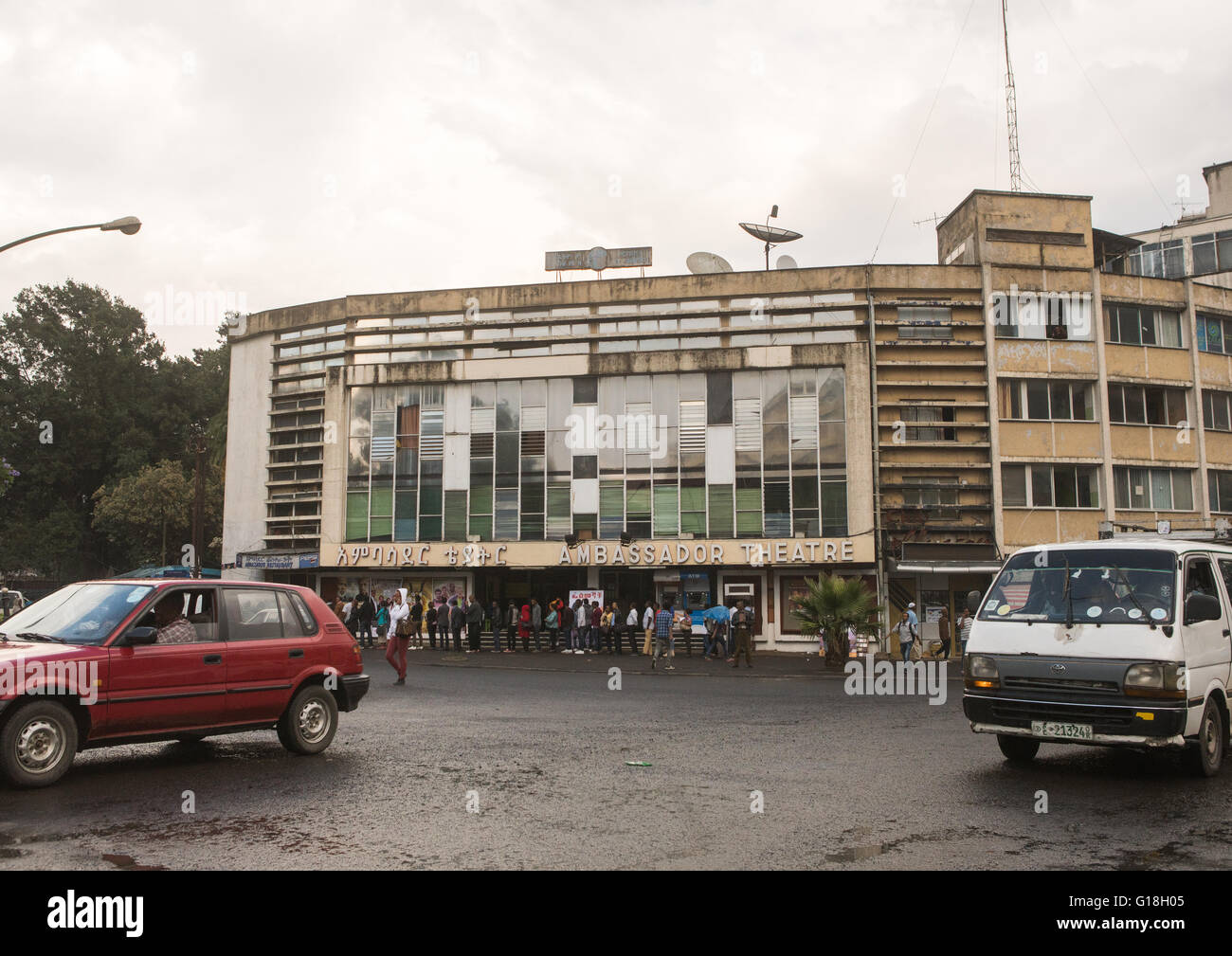 Botschafter-Kino im Zentrum Stadt, Addis Abeba Region, Addis Ababa, Äthiopien Stockfoto