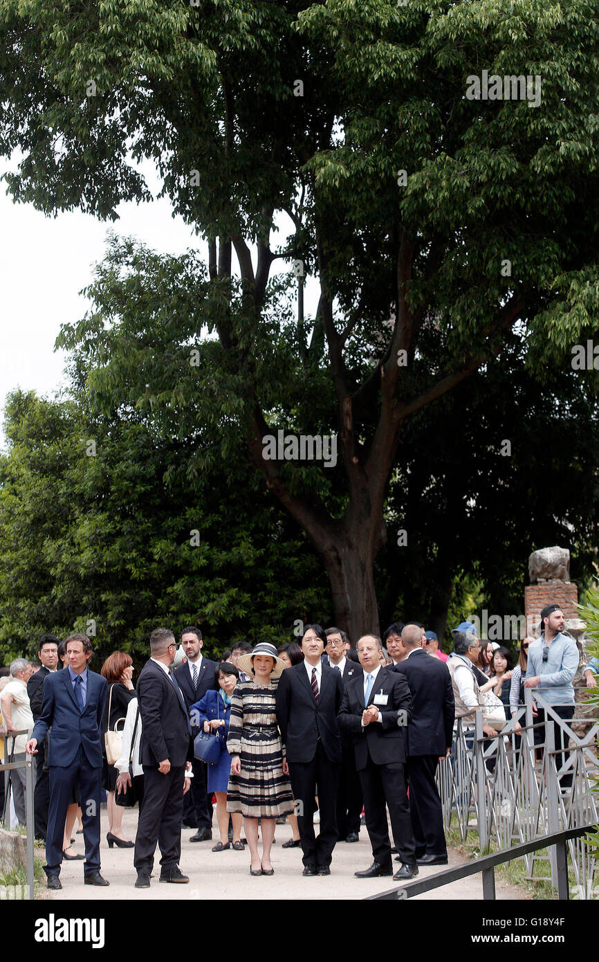 Rom 11. Mai 2016. Prinz und Prinzessin Akishino von Japan besuchen den Kaiserforen. Foto Samantha Zucchi Insidefoto Stockfoto