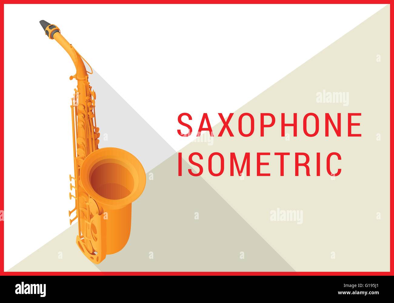 Saxophon isometrische flach 3d Vektor Stock Vektor
