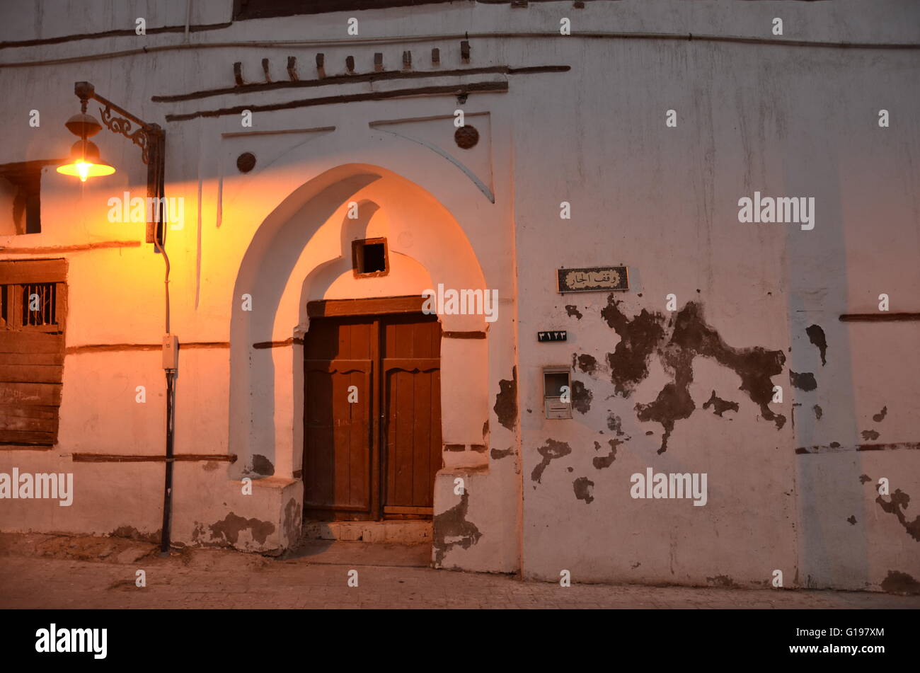 Die Tür, historischen Viertel Jeddah, Saudi Arabien eines Bereich Heritage Sites der UNESCO, in Jeddah, Saudi-Arabien. Stockfoto