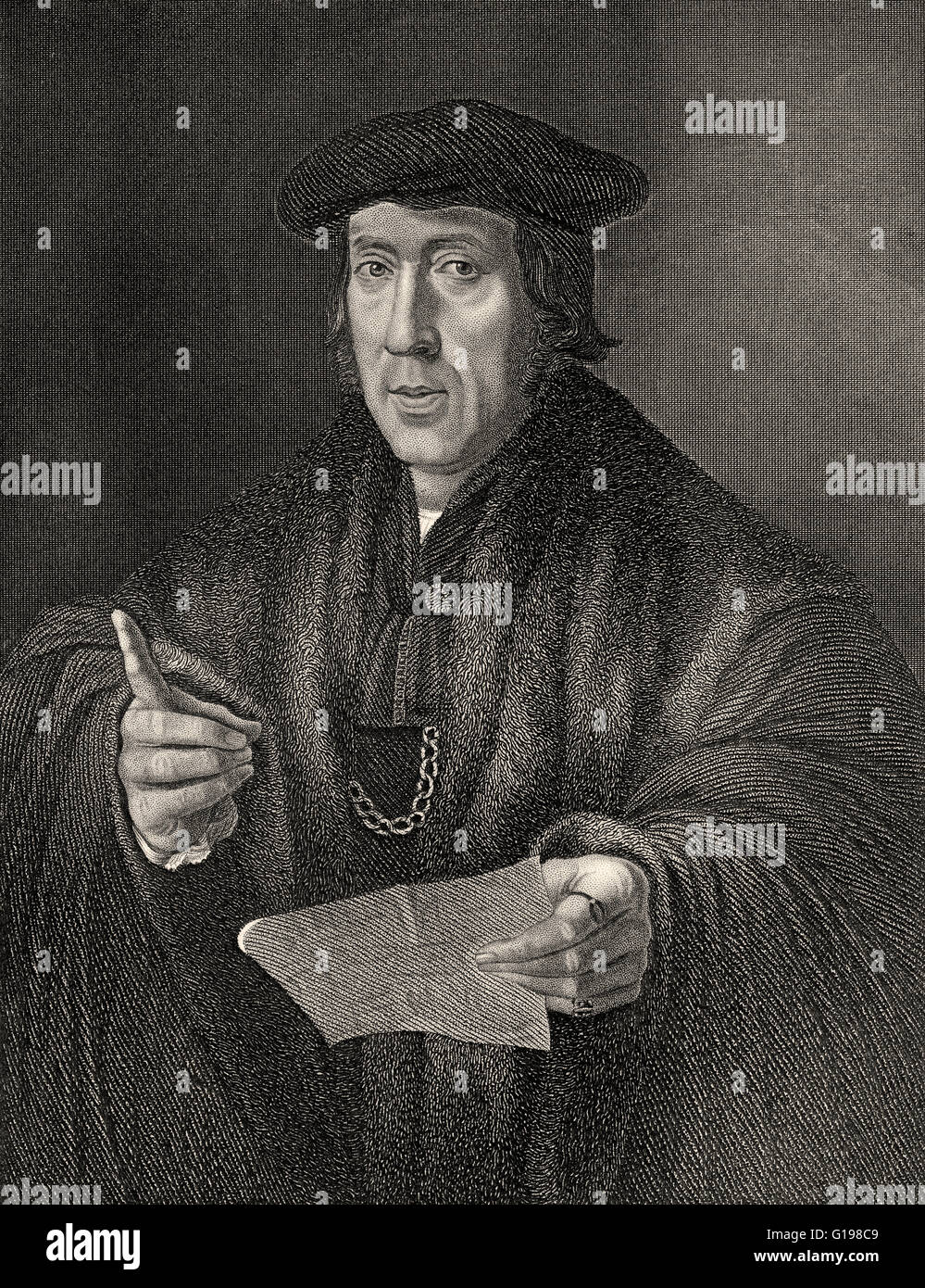Sir John mehr. c.1451-1530, London Anwalt und Richter, der Vater von Thomas More Stockfoto