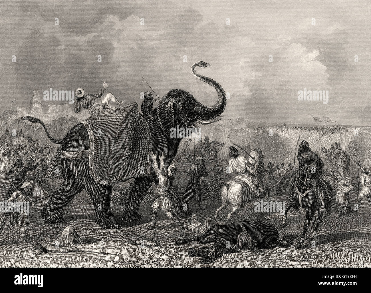 Die Belagerung von Multan, Indien, 2. Anglo-Sikh-Krieg, 1849 Stockfoto