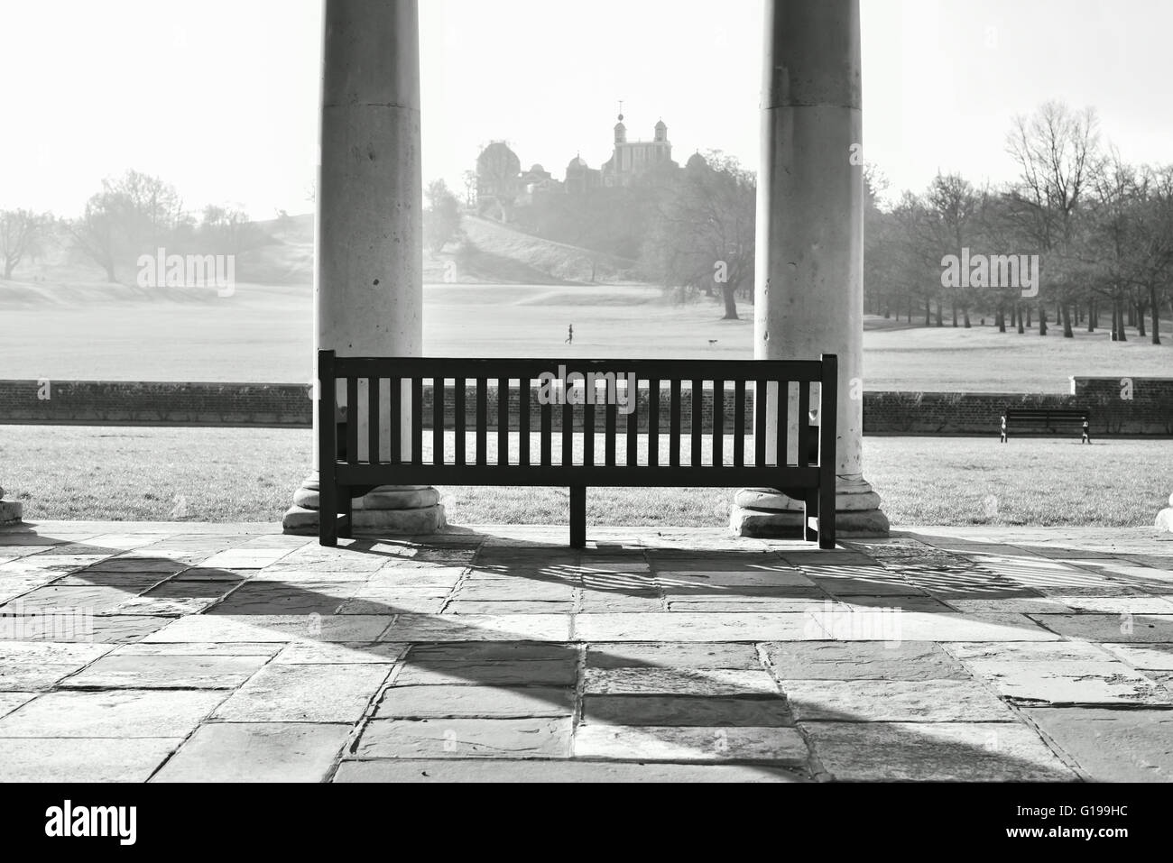 LONDON - 22. März 2016. UNESCO-Weltkulturerbe, Heimat des Royal Greenwich Observatory und das National Maritime Museum. Stockfoto