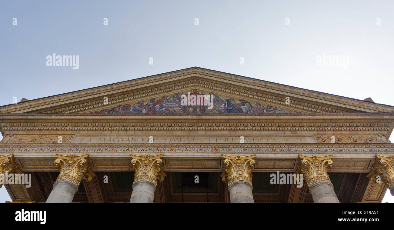 Palast der Künste (Kunsthalle) in Budapest, Ungarn. Palast der Künste ist ein Museum für zeitgenössische Kunst erbaut 1895 in eklektisch-neocla Stockfoto