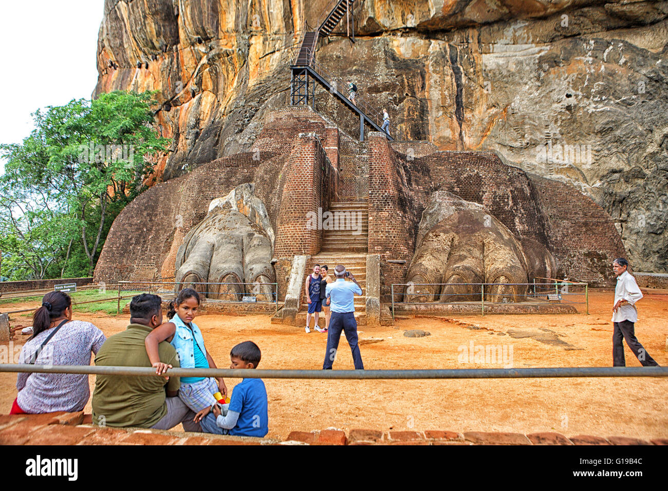 Sigiriya (Lion es Rock) ein World Heritage Site in Matale-Distrikt, Sri Lanka Stockfoto