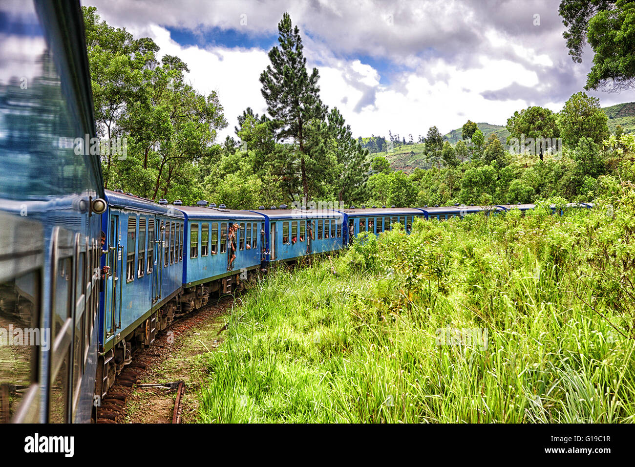 Blick vom Bahnhof Central Highlands, Sri Lanka, Asien Stockfoto